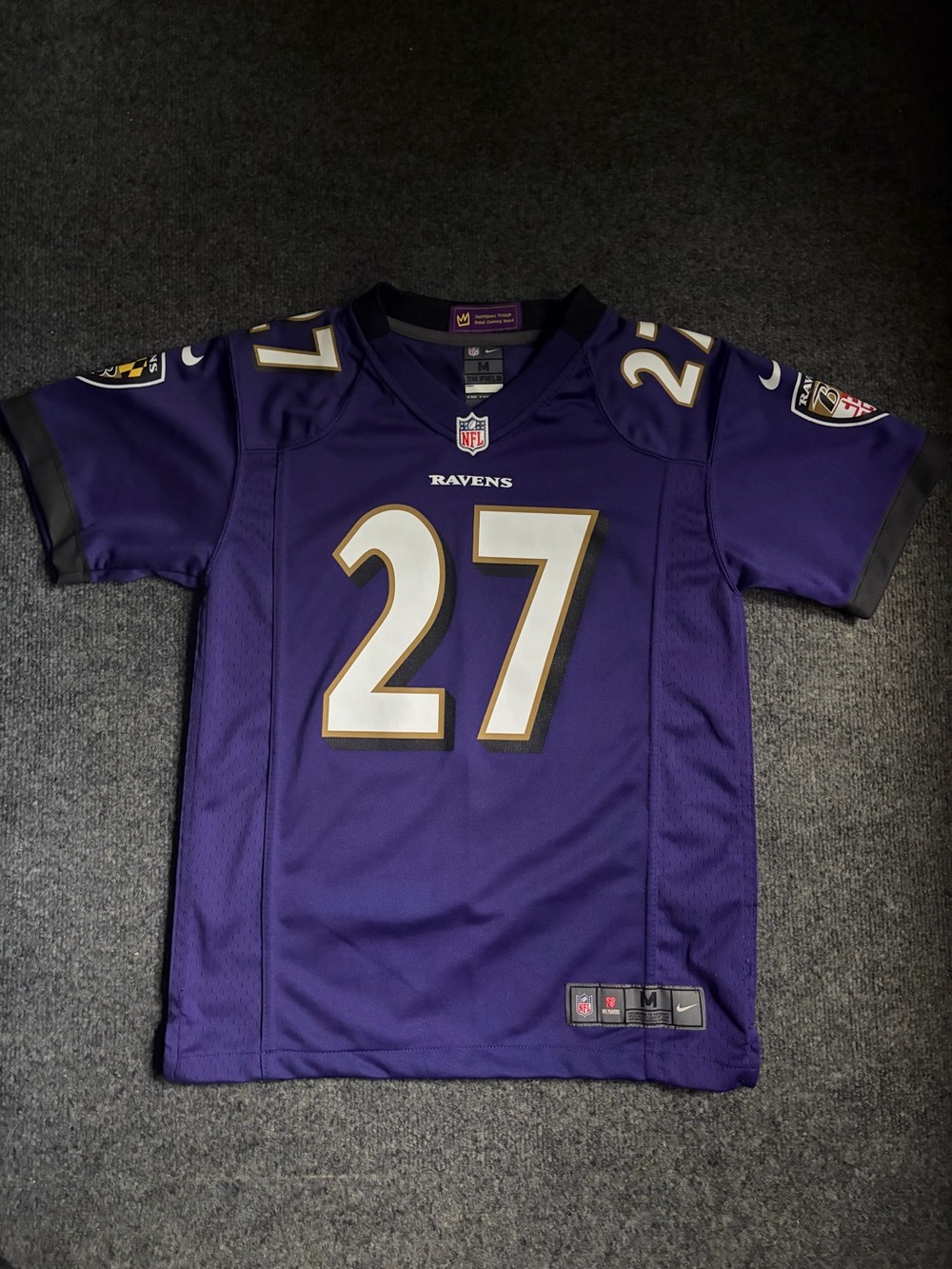Nike Kids Baltimore Ravens #27 Ray Rice Purple Vintage Jersey